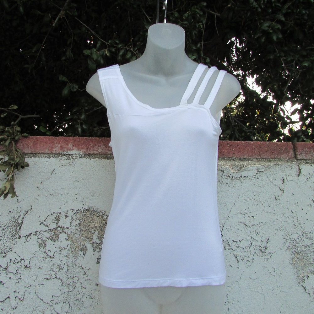 Primo Emporio white viscose sleeveless top L